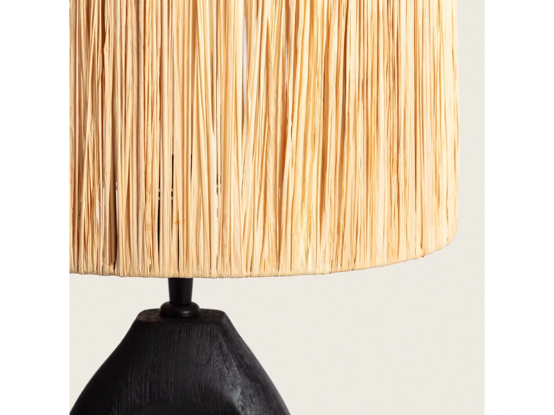 Lampe à Poser en bois Black Darshan ILUZZIA Naturel