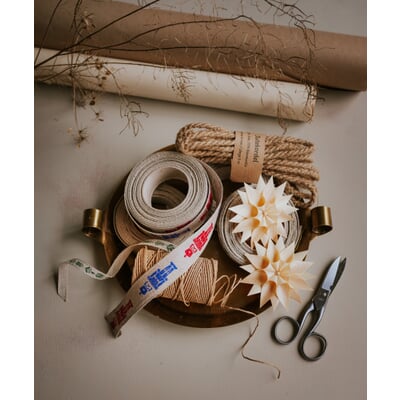 Geschenkband Leinen 2,5 cm, Nussknacker