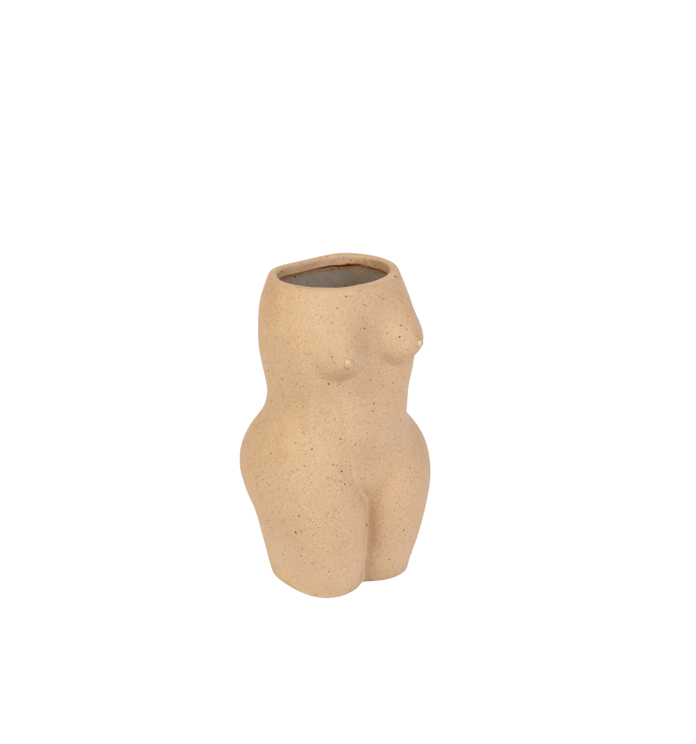Doiy  Body vase, creme - H: 18,5 cm.