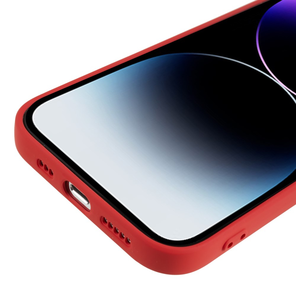 iPhone 15 Pro Max Gummi Case Hülle mit Kameraschutz - Rot (Matt)