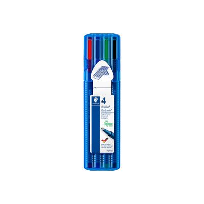 STAEDTLER triplus ball 437 - 4 Stylos à bille - couleurs assorties