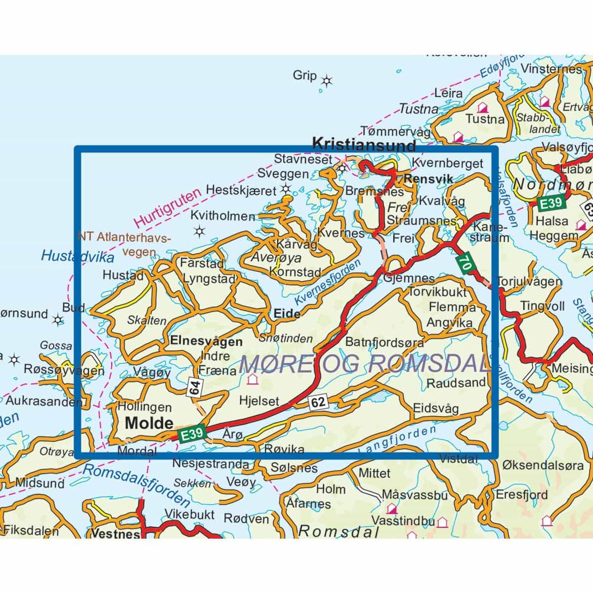 Nordeca Topo 3000 1:50 000 Molde - Kristiansund