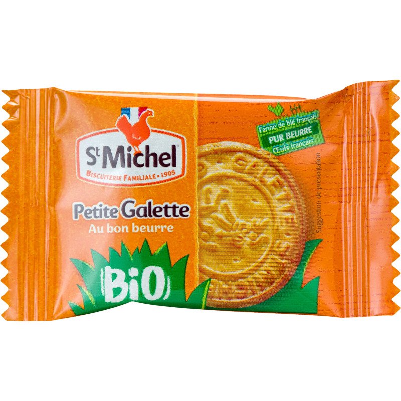 Petites galettes au bon beurre Bio St Michel - Carton de 400