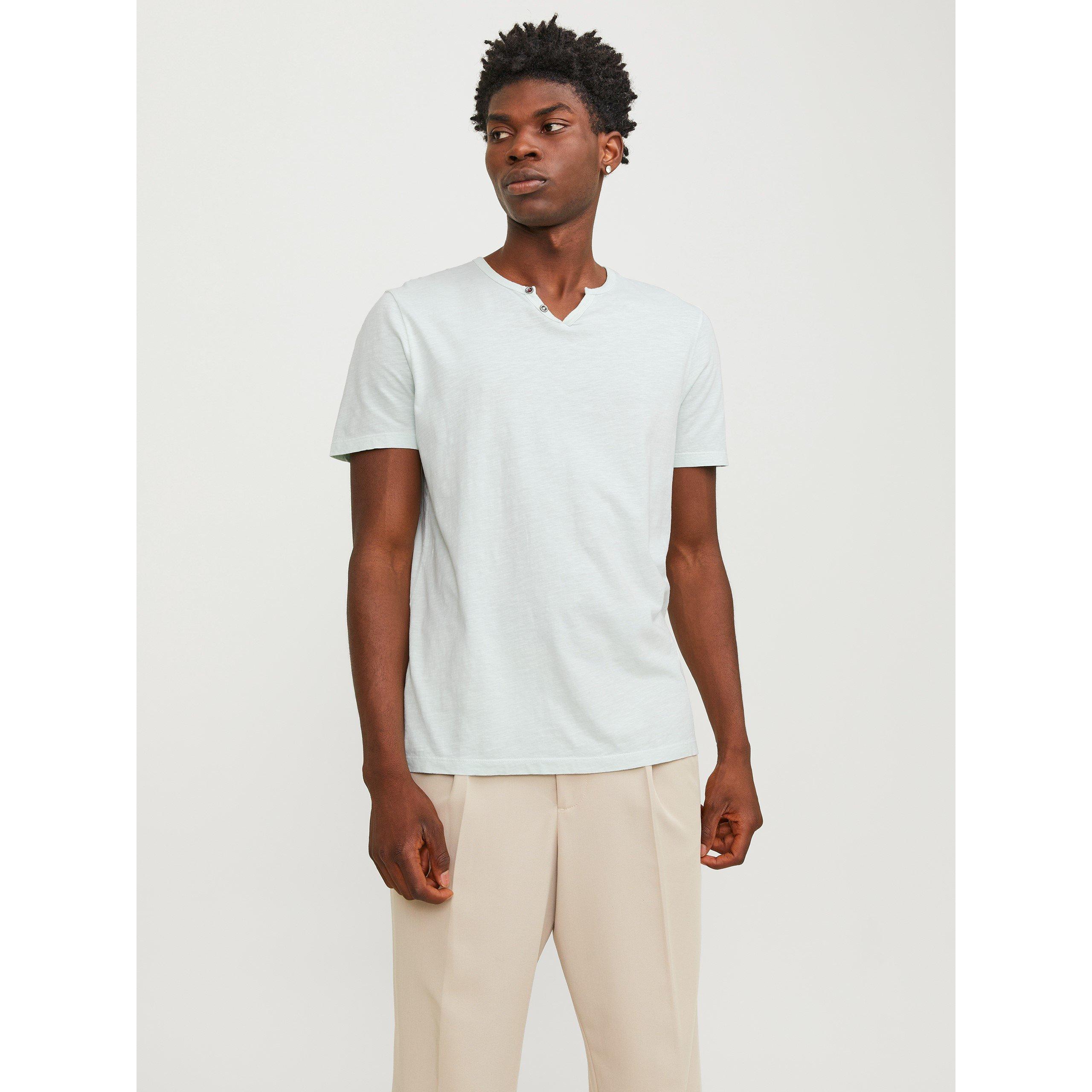 Jack and Jones JJ Split Neck T Shirt Mens