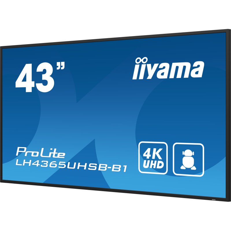 iiyama LH4365UHSB-B1 Écran d'affichage dynamique En forme de kiosk 108 cm (42.5