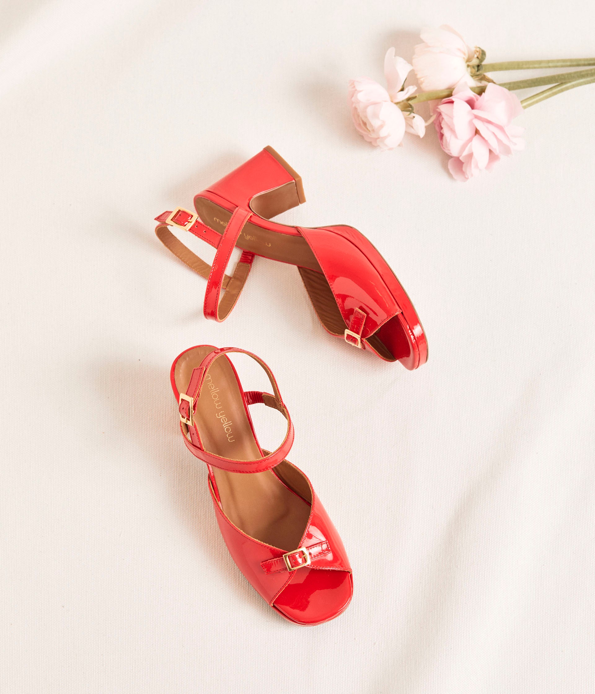 Sandales rouges Aline