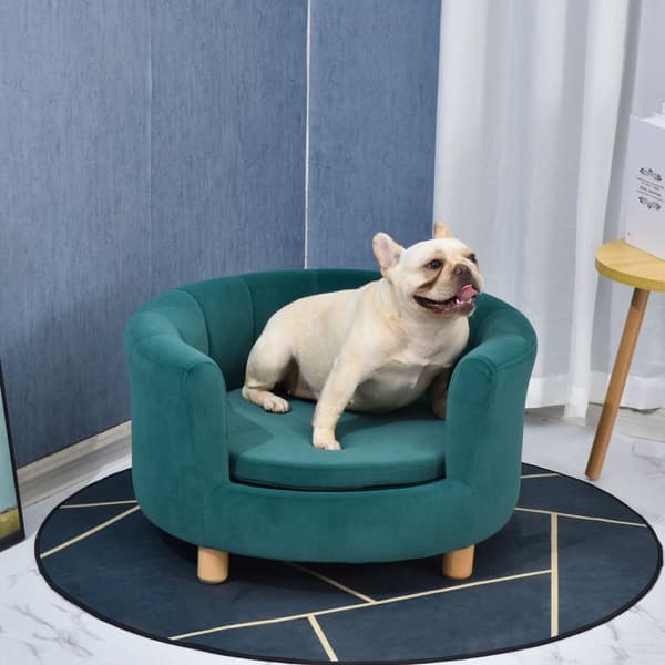 Hundeseng Elegant Hundesofa Med Mykt Trekk Og Treben, 65X64X37Cm