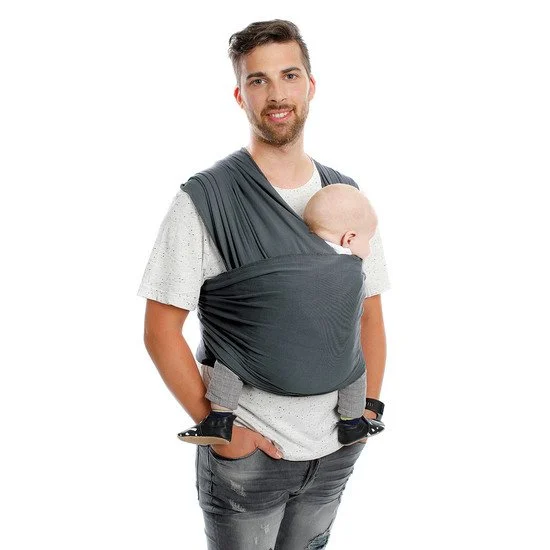 Écharpe de portage extensible Tricot-Slen bambou bio   Smokey Grey        de               Babylonia