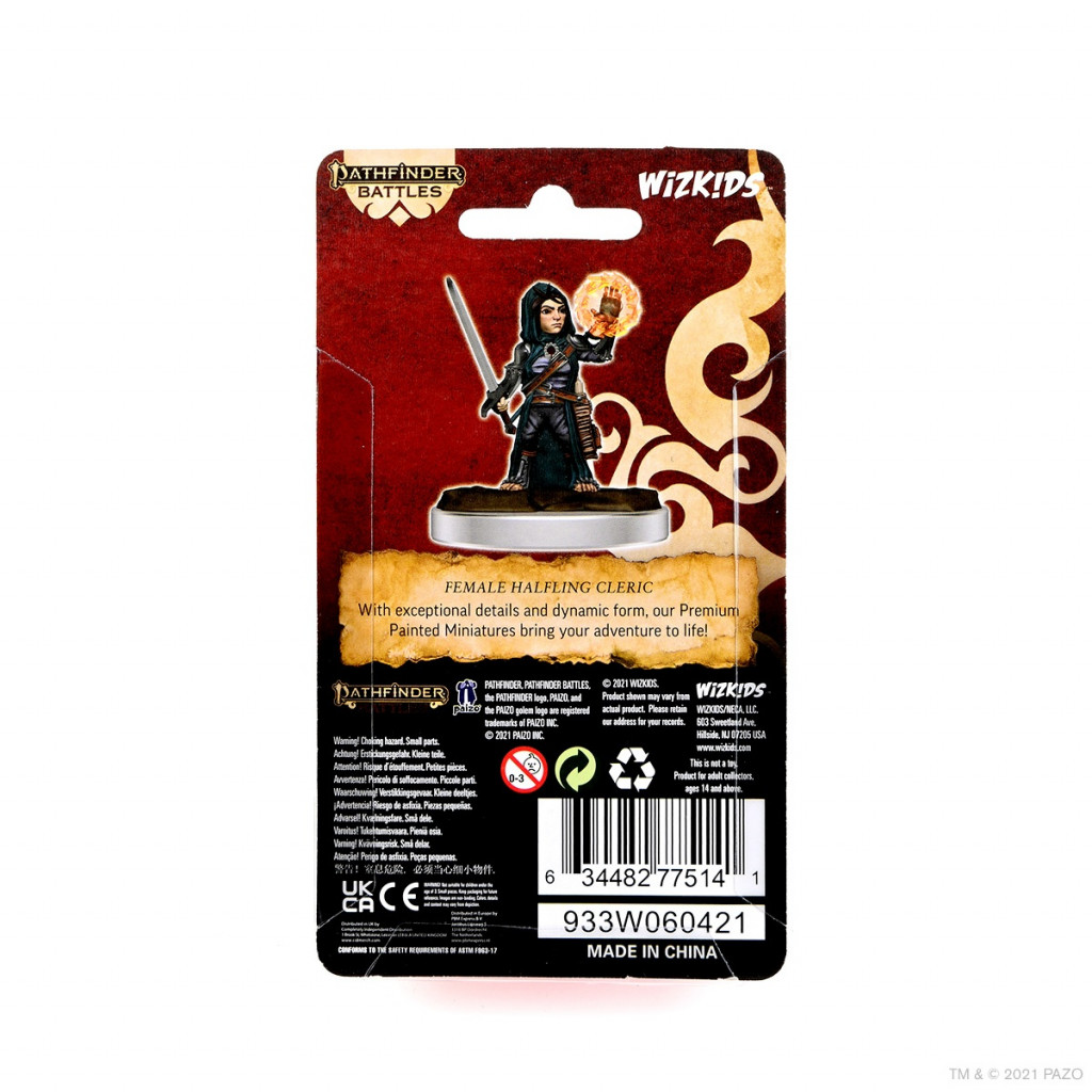 Pathfinder Battles Premium Painted Figure - Female Halfling Cleric
