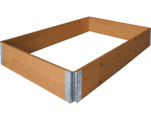 Verhoogd bed insteeksysteem, palletframe BUILDIFY sparrenhout 120 x 80 x 20 cm honing