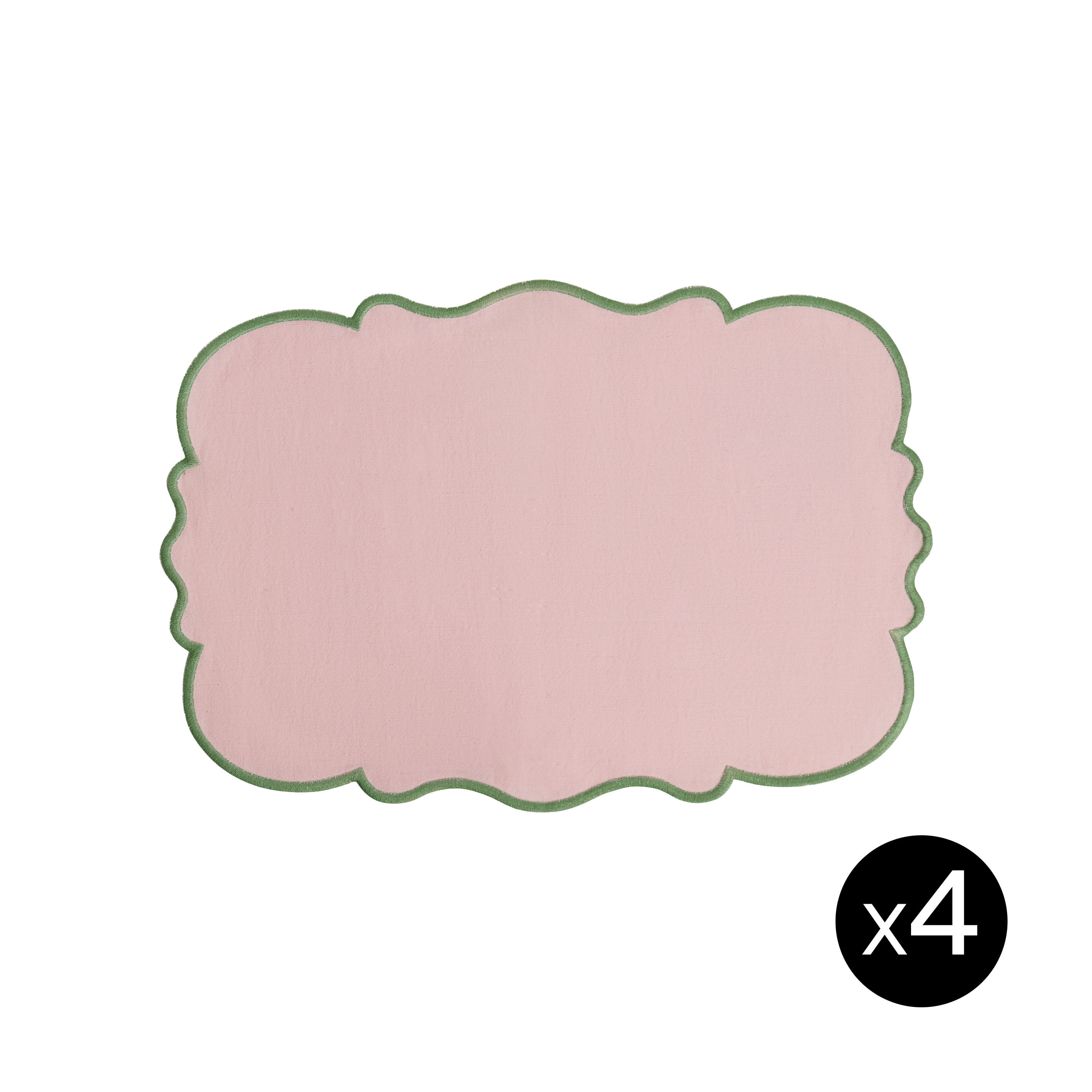 SMERLO - Set de table tissu | Rose