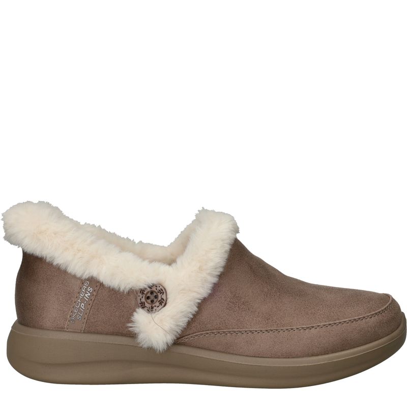 Skechers Slip-Ins Cozy Escape Pantoffels Beige Dames