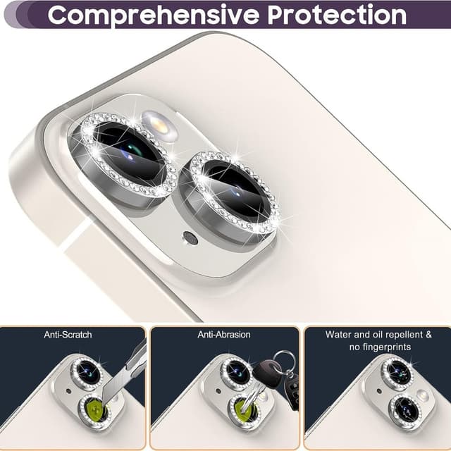 Til iPhone 15 / 15 Plus Lens Glitter