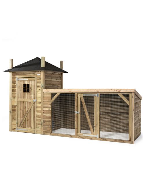 Voldux Dierenverblijf Lotte - Dierenverblijf - 392x150x235 cm Bruin