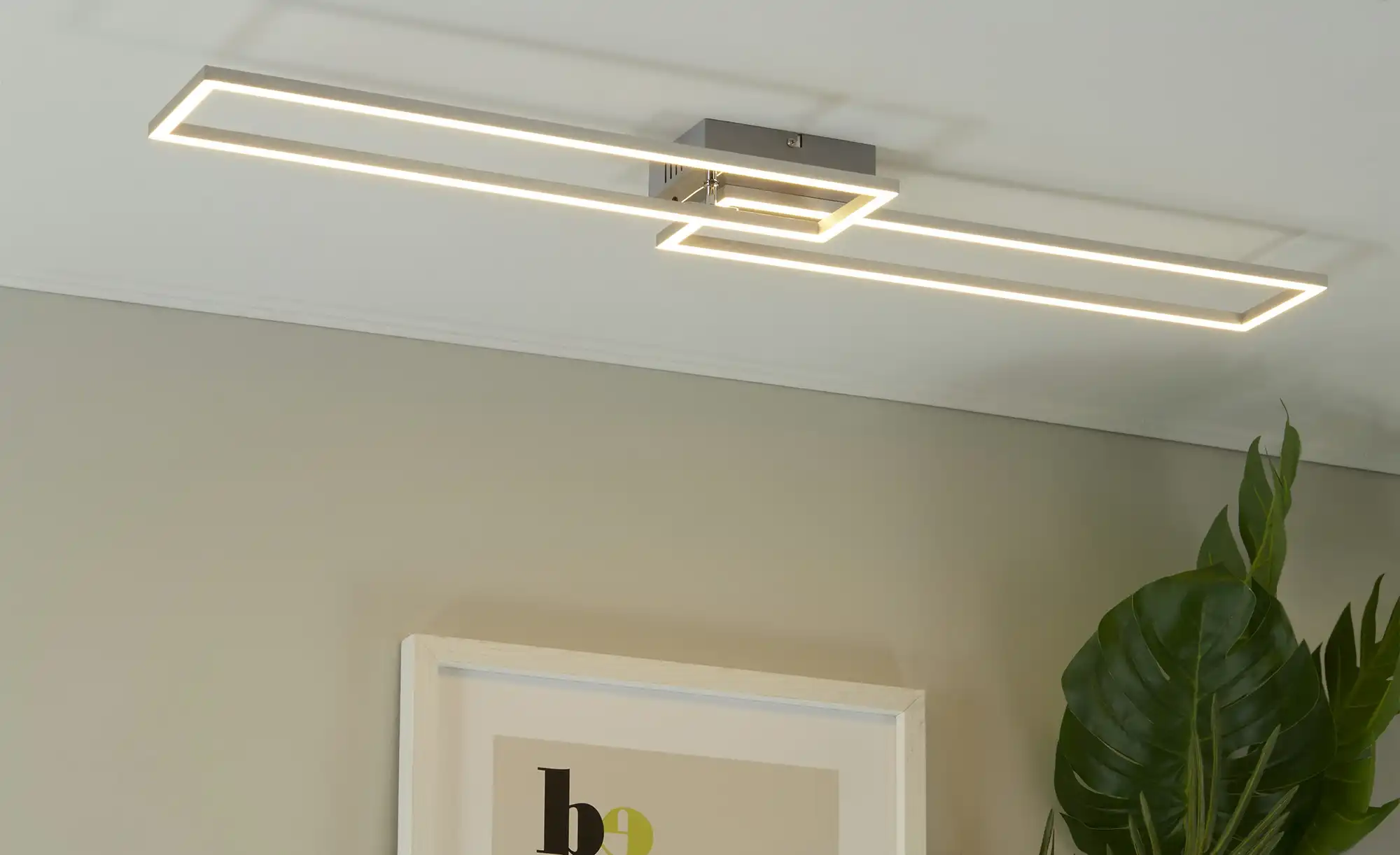 Meisterleuchten LED-Deckenleuchte, 2-flammig chrom mit Fernbedienung