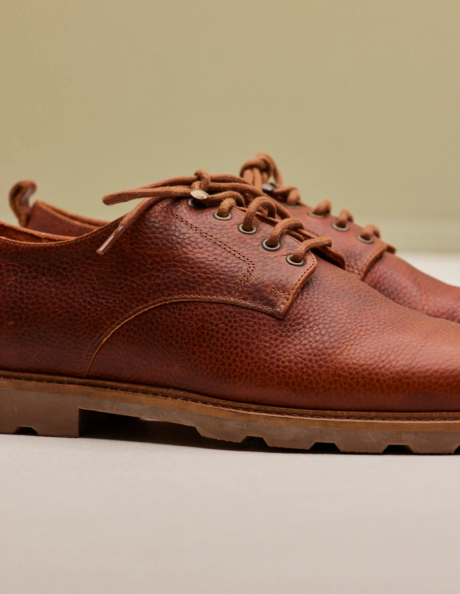 Derbies Simon - Pull up grainé miel