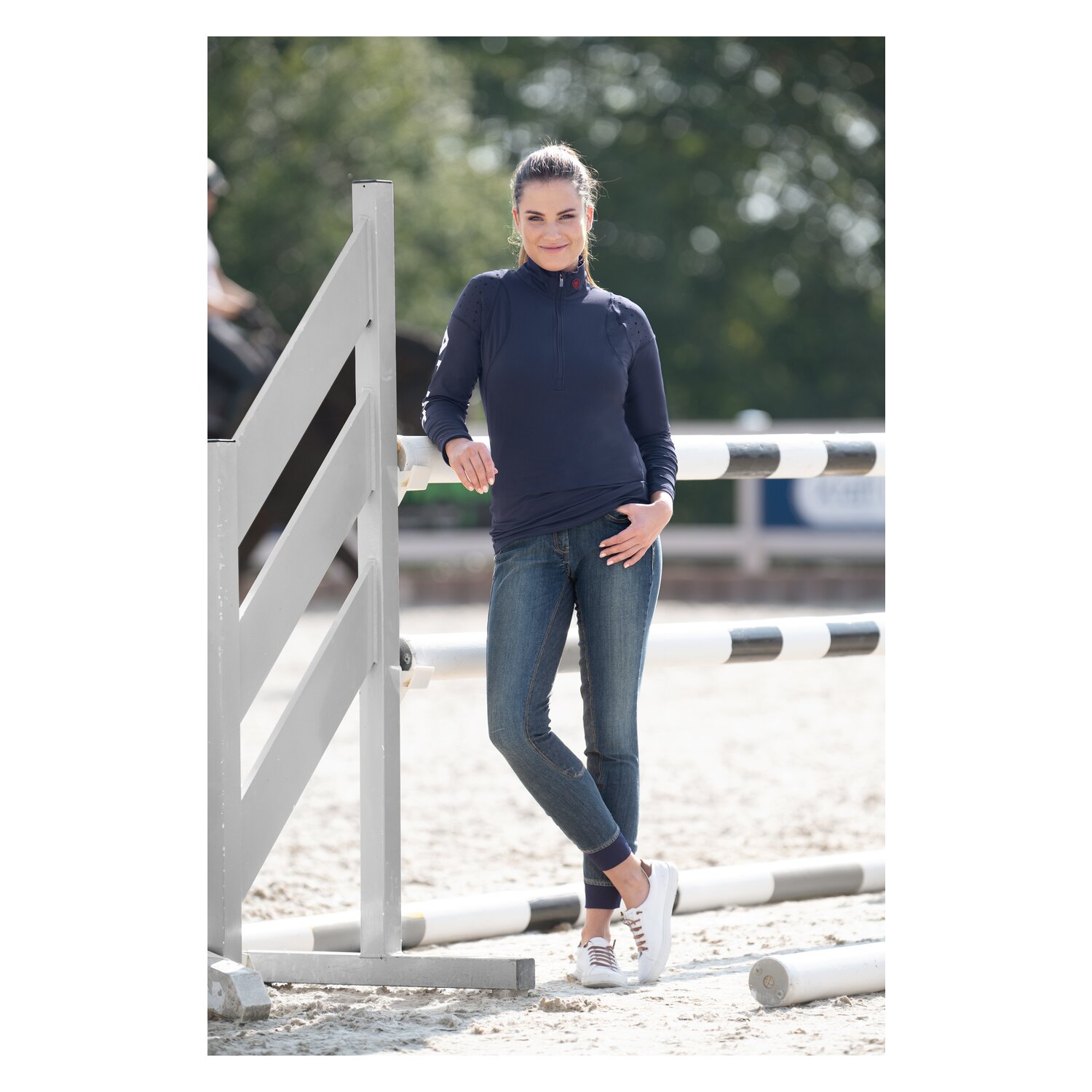 ARIAT Vollbesatz-Reithose Halo Denim - marine