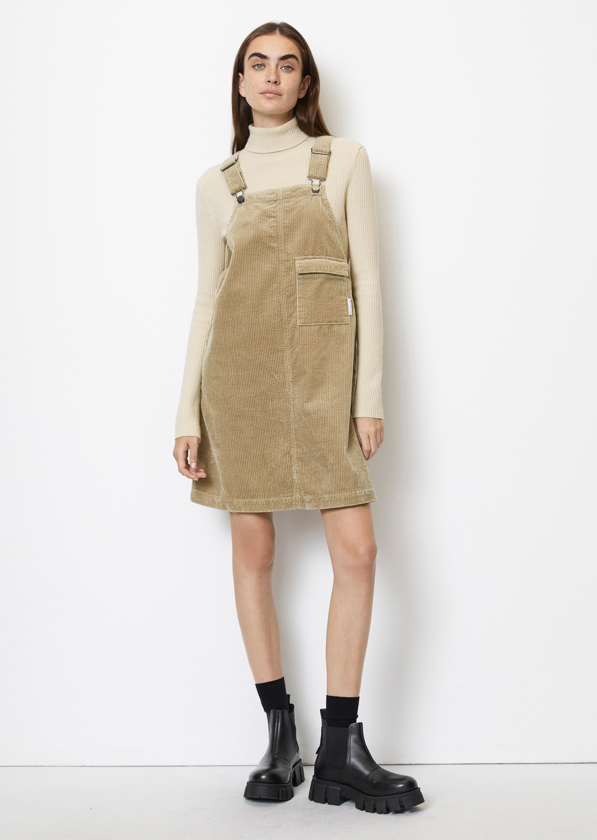 Cord-Latzkleid regularaus Organic Cotton