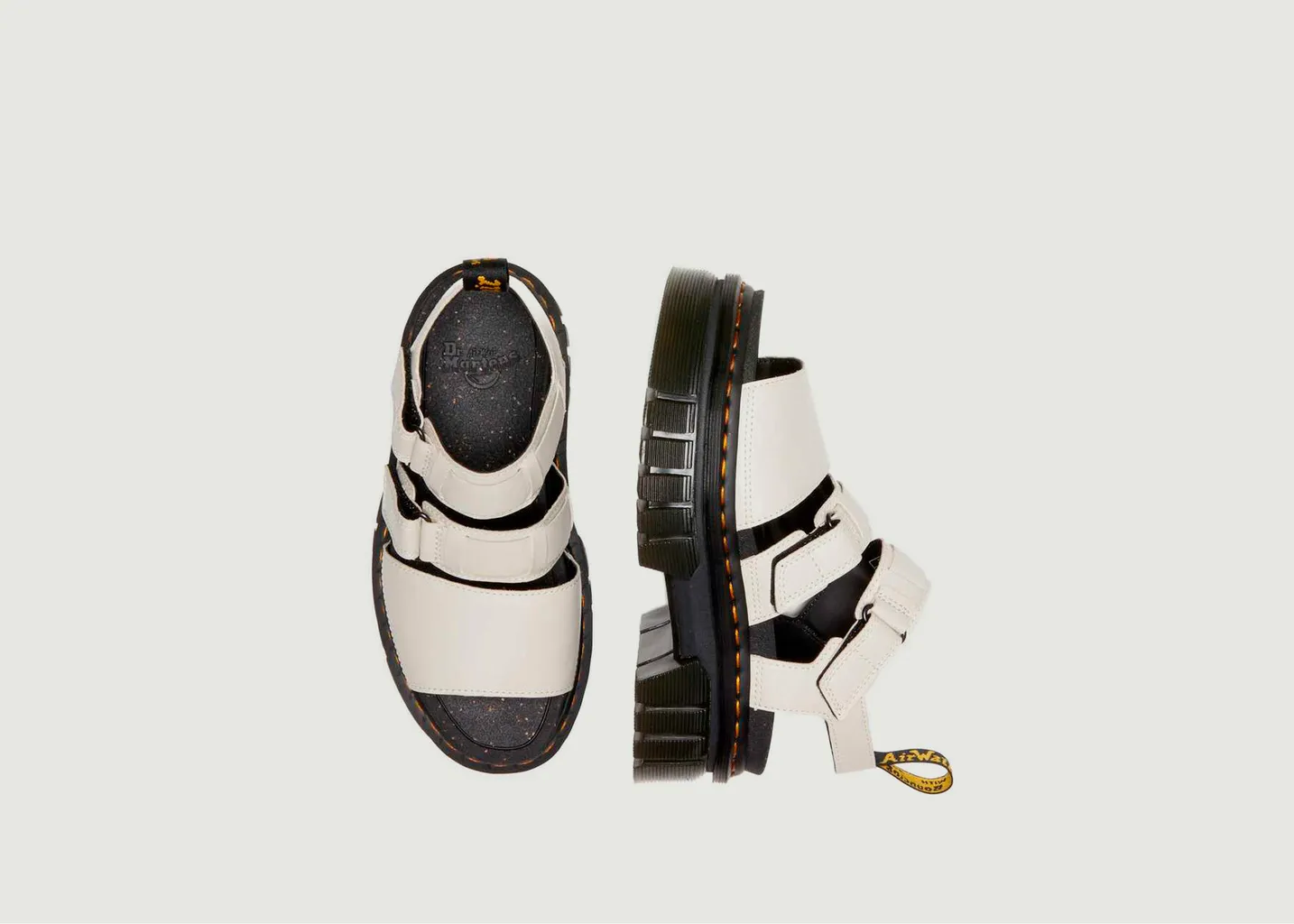 Sandales en cuir à plateforme Ricki 3-Strap Dr. Martens