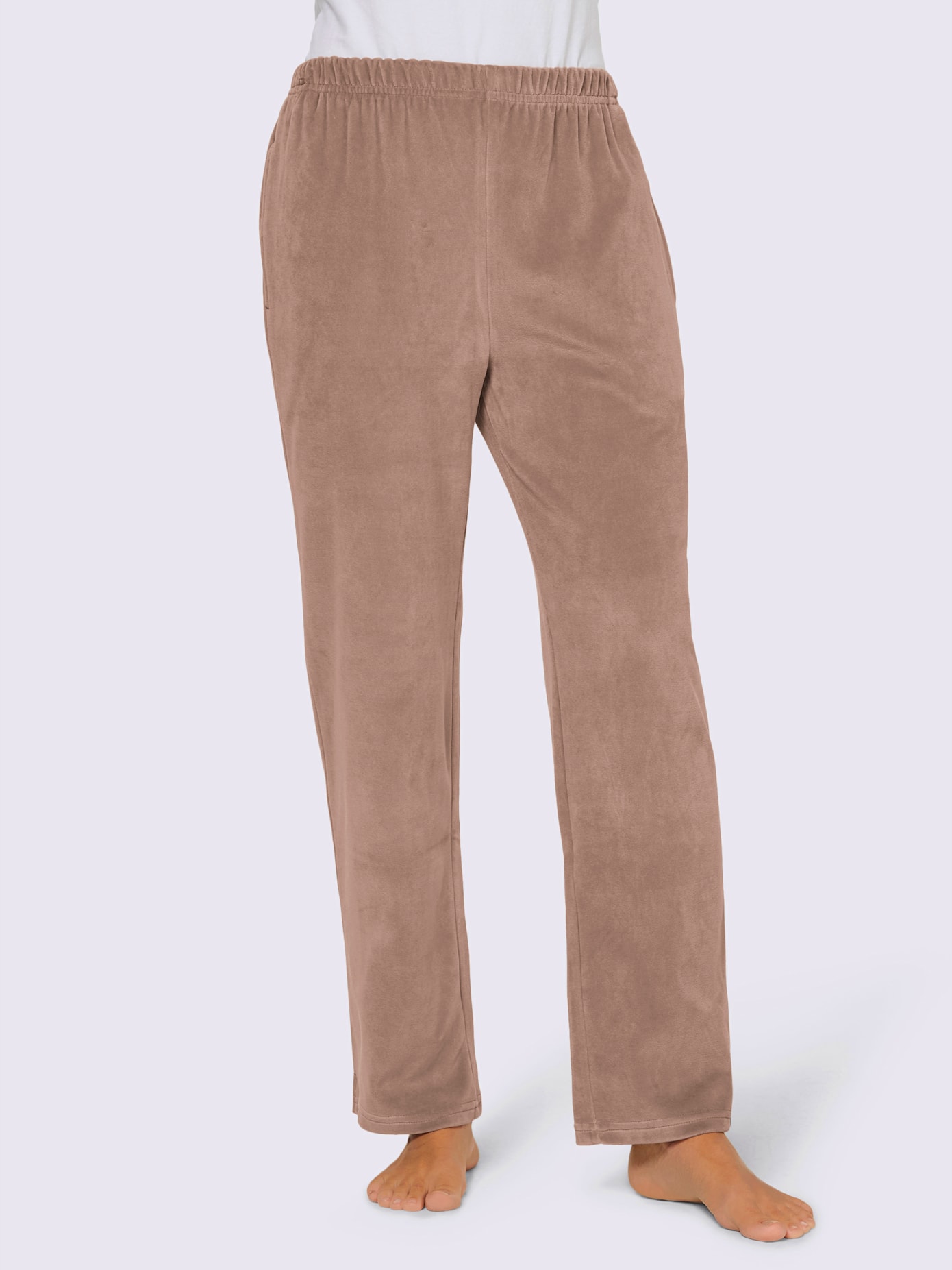 Pantalon décontracté effet velours
