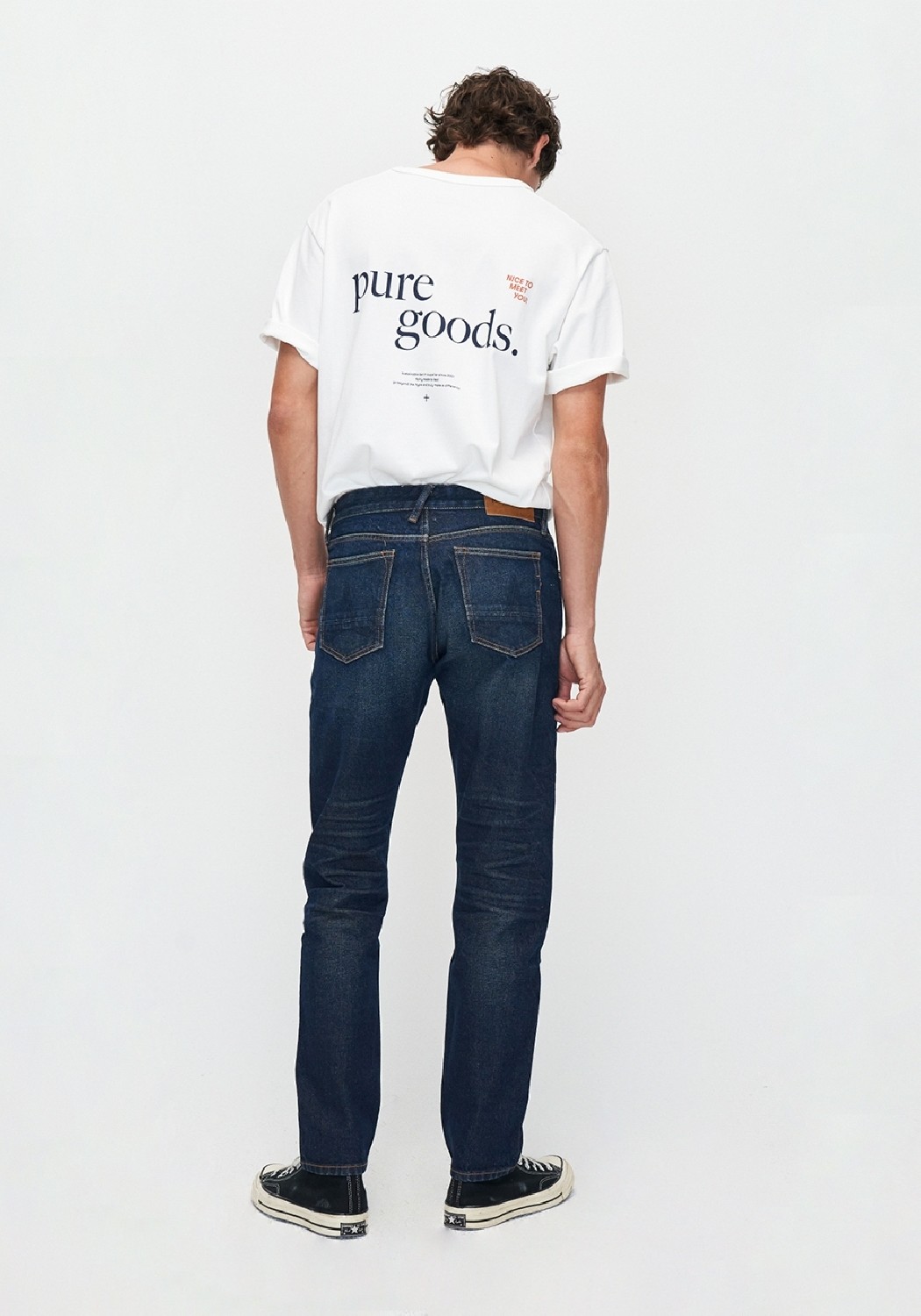 Kuyichi Herren-Jeans Jim Regular Slim Orange Selvedge Recycled Broken In