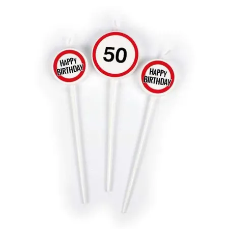 Trendhaus Stabkerzen Geburtstag 50 3 Stück