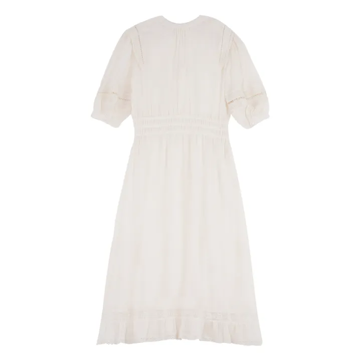 M.A.B.E. Robe Midi Coletta Brodée | Ecru