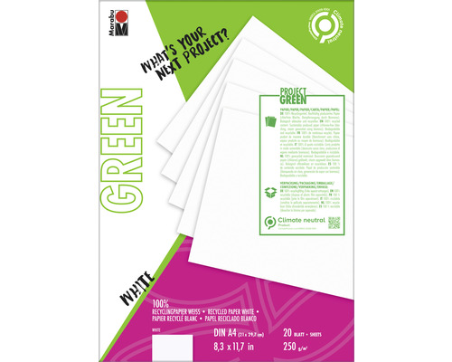 Groene Serie - Papierblok Wit Gerecycled 20 vellen