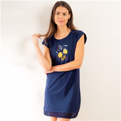 Chemise de nuit jersey motif citron - DODO HOMEWEAR