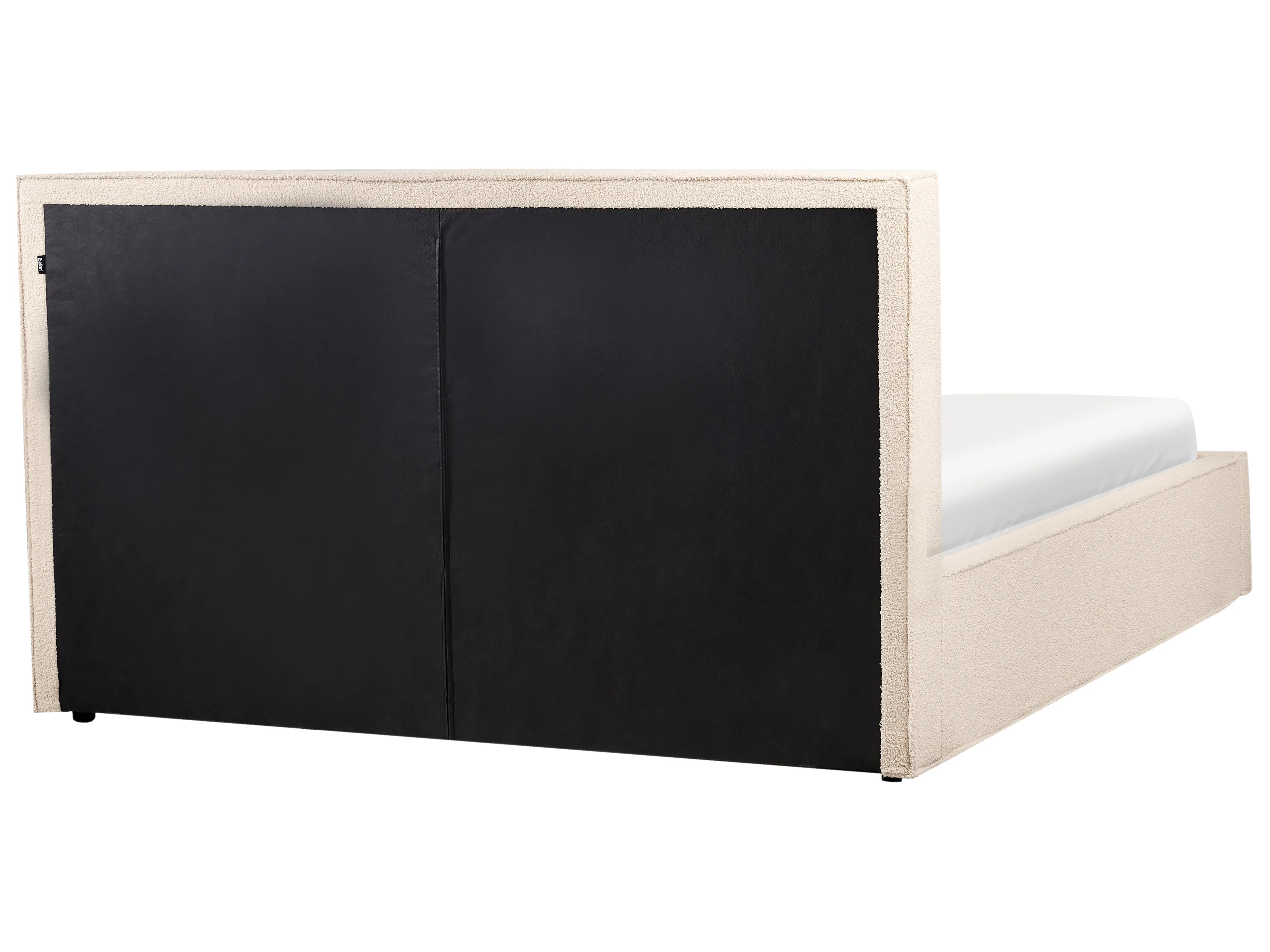 Bed met opbergruimte Bouclé MOISSAC 180 x 200 cm Beige