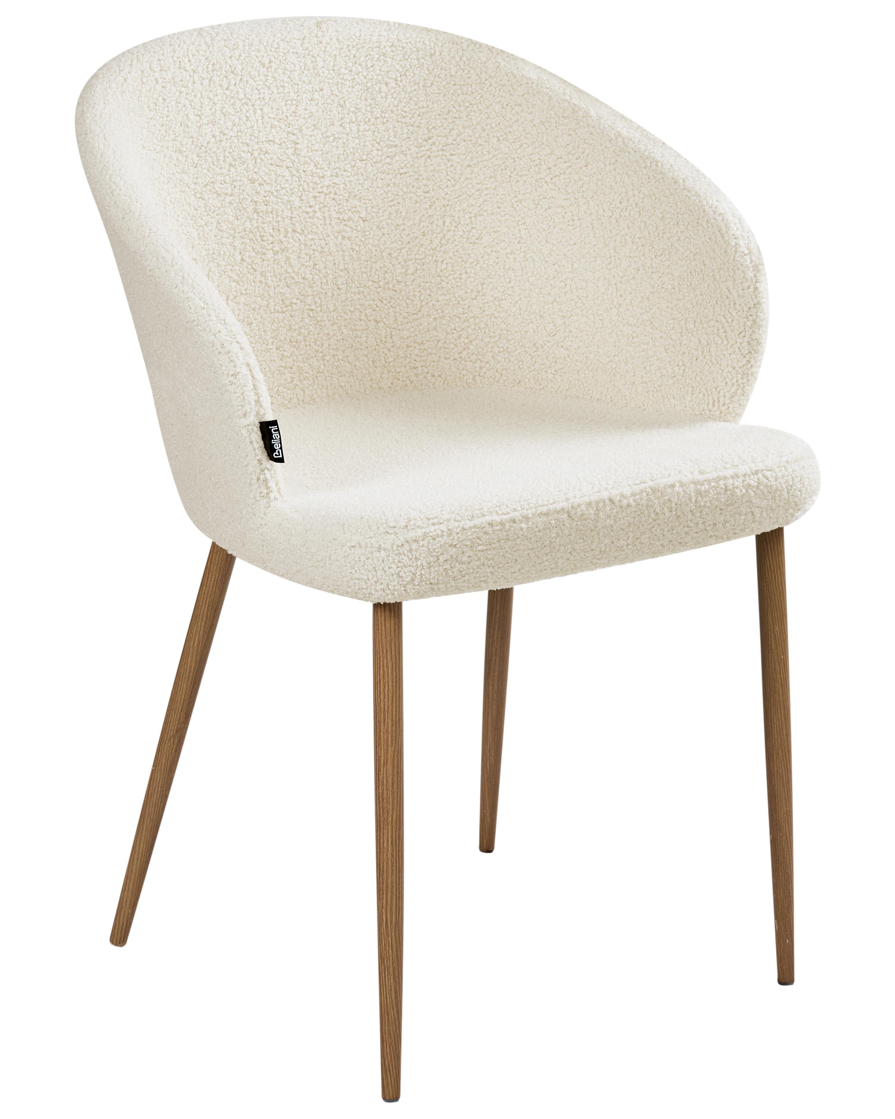 Set van 2 eetkamerstoelen MASON Bouclé Gebroken wit/lichtbruin