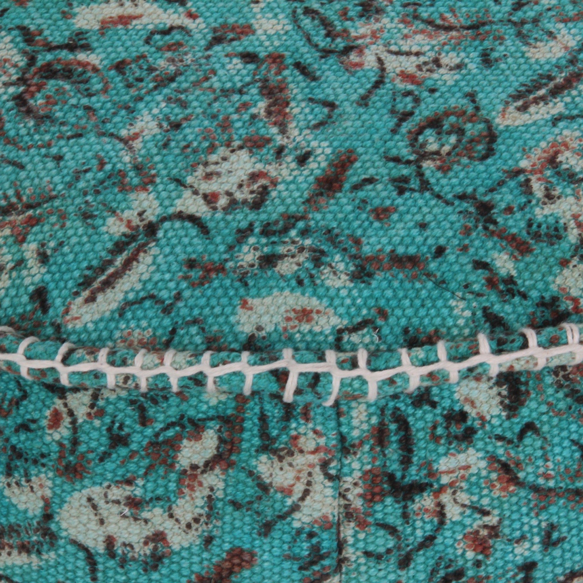Sitzpouf 'Jhansi', türkis, Ø 60 cm, H 20 cm von fischer's lagerhaus