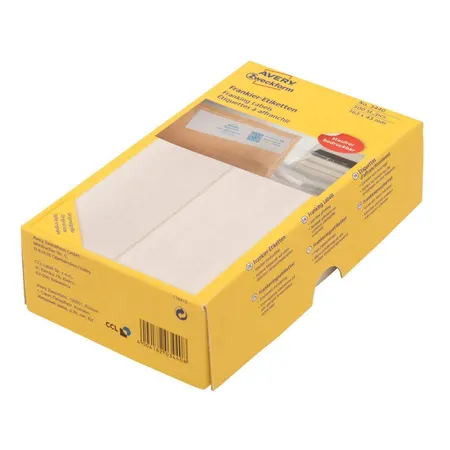 Avery Zweckform 3440 Frankier-Etiketten 163 x 43 mm, 1 Pack/500 Etiketten, weiß