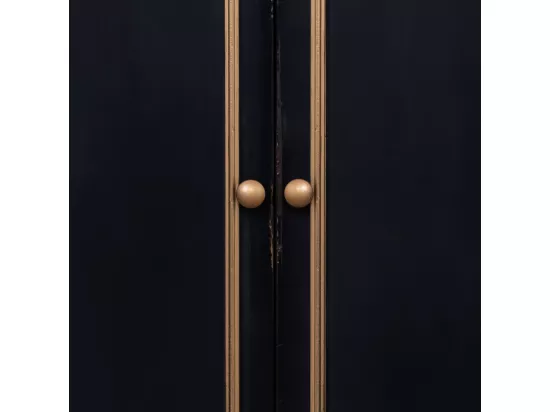 Armoire avec 2 portes noir vieilli 61x35x100