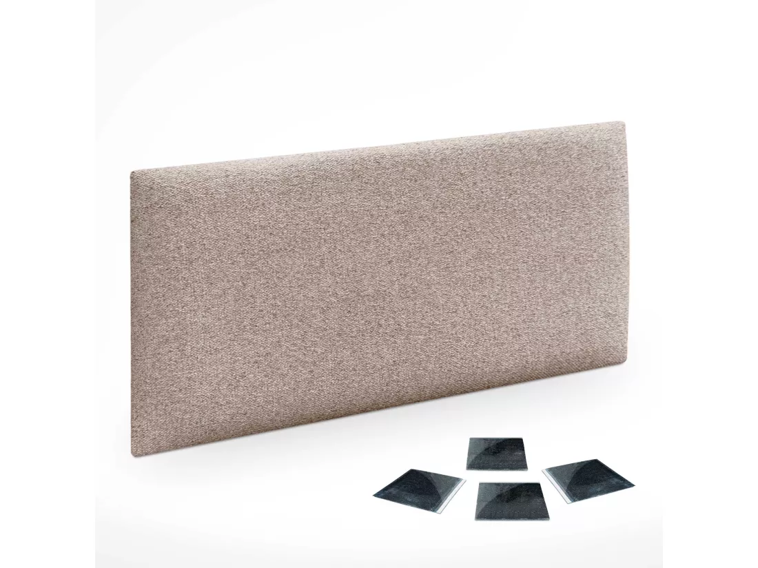 DHOME Lot de 1 Panneaux muraux en tissu auto-adhésifs Panneaux muraux absorbants acoustiques Protection contre les chocs (Sable, 50x30cm, x1)