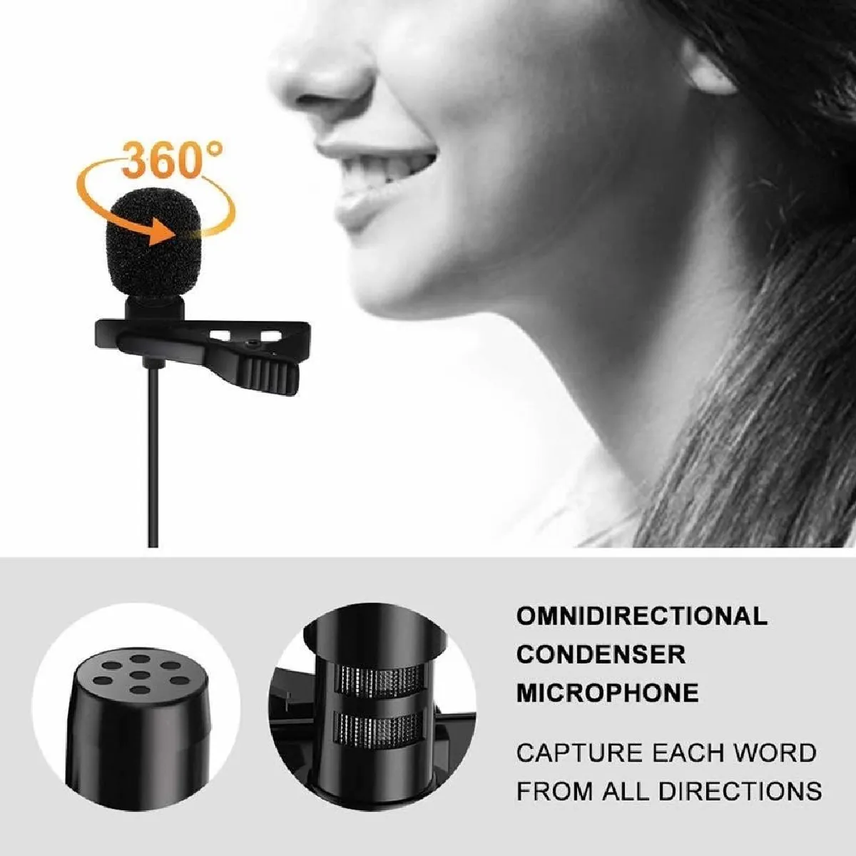 Yonis Microphone Omnidirectionnel Portable
