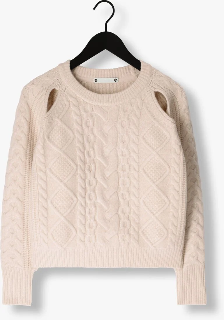 CO\\'COUTURE ecru co'couture trui new row cable knit