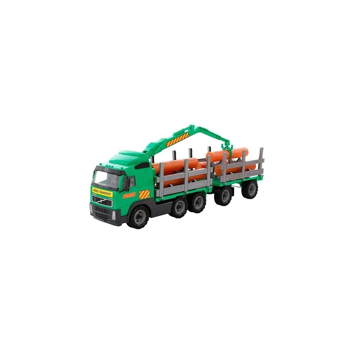 Volvo Lastbil med Timmer, Kran och Släp 775x190x255mm