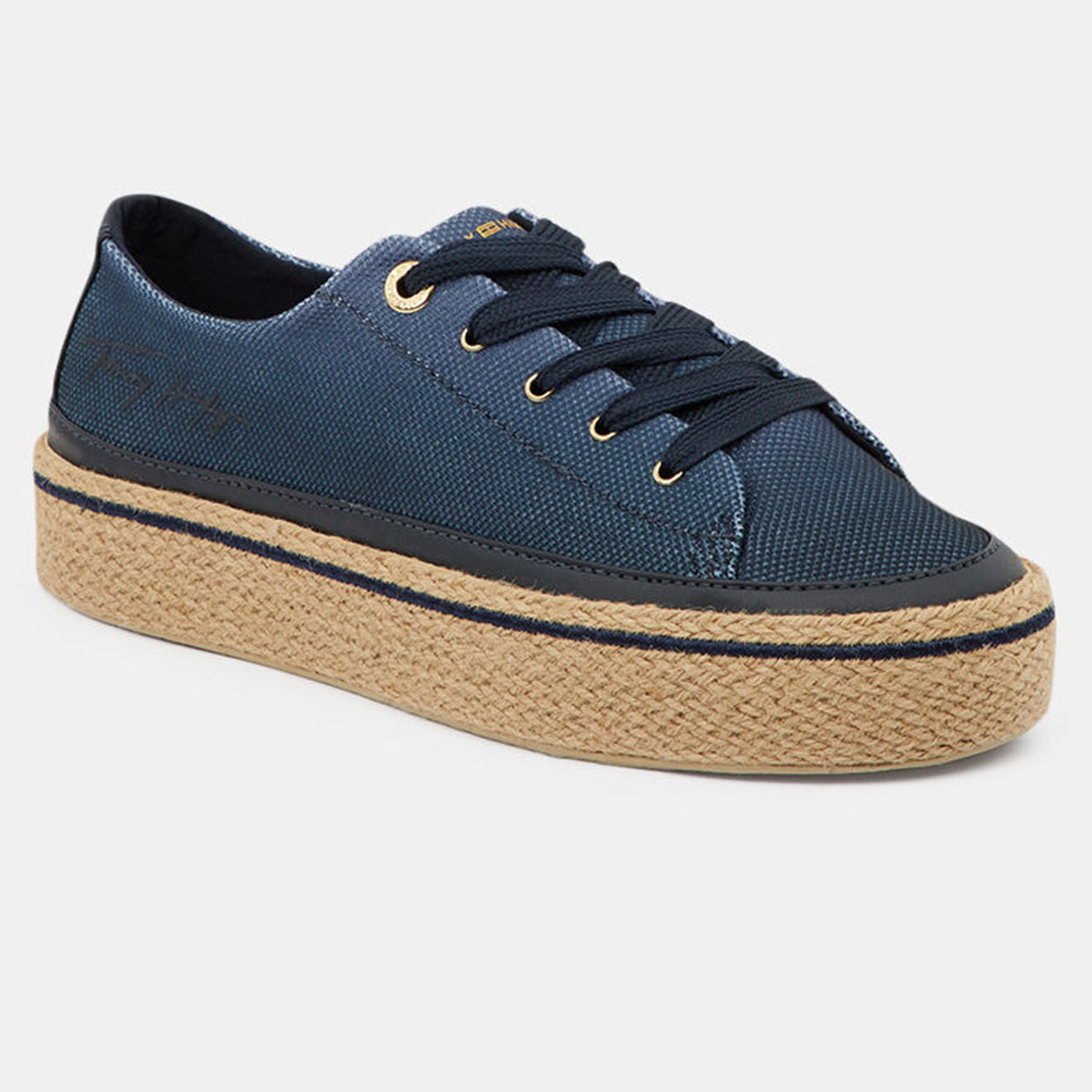 Tommy Hilfiger Baskets en Toile basses plateforme bleues