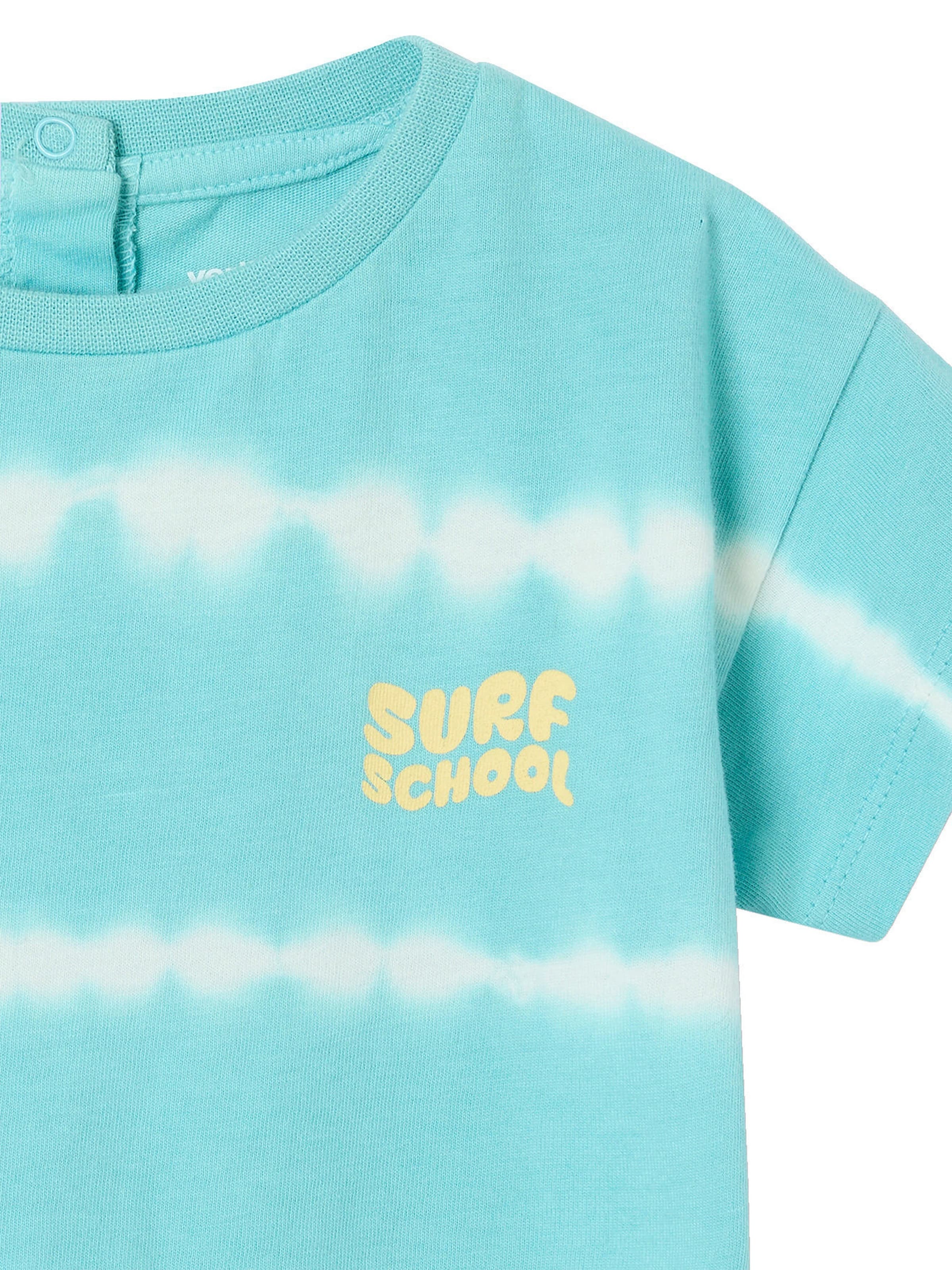 Vertbaudet Baby T-Shirt mit Batikmuster türkis