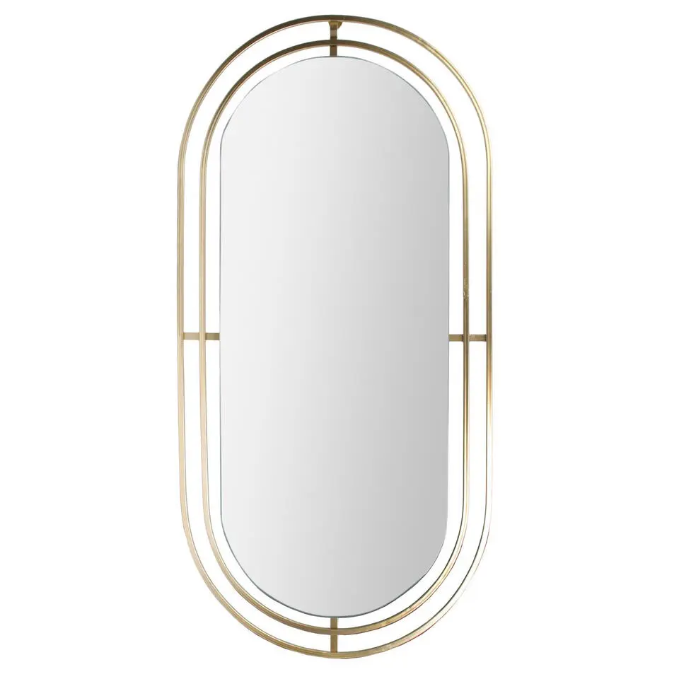 Home Deco Factory Spiegel Marbella - ovaal - goud - L90 x B43 cm