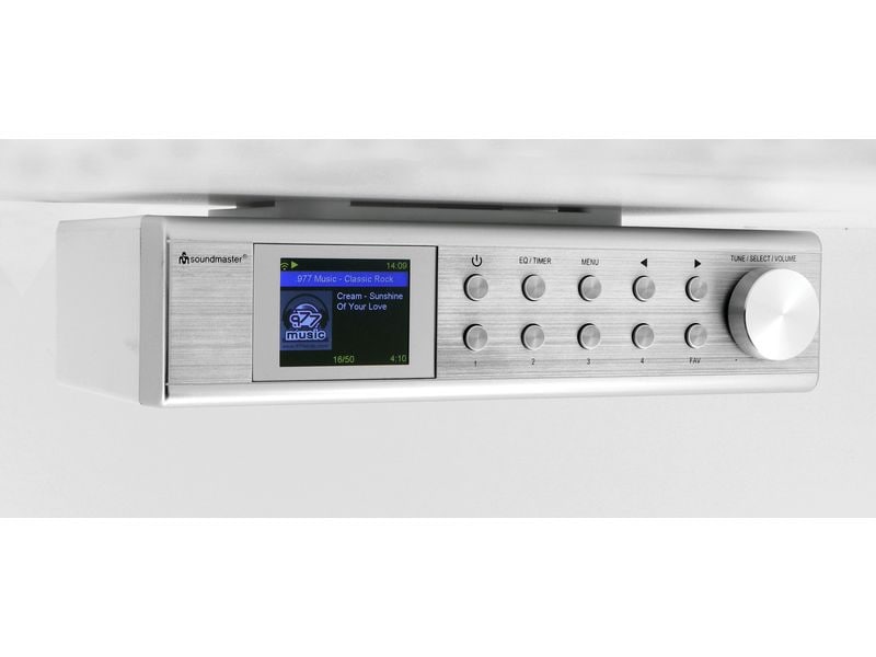 soundmaster Küchenradio IR1500SI Silber Internet/DAB  Küchenunterbauradio mit Bluetooth