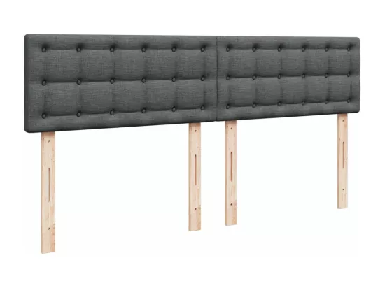 Sommier à lattes de lit avec matelas Gris foncé 180x200cm Tissu