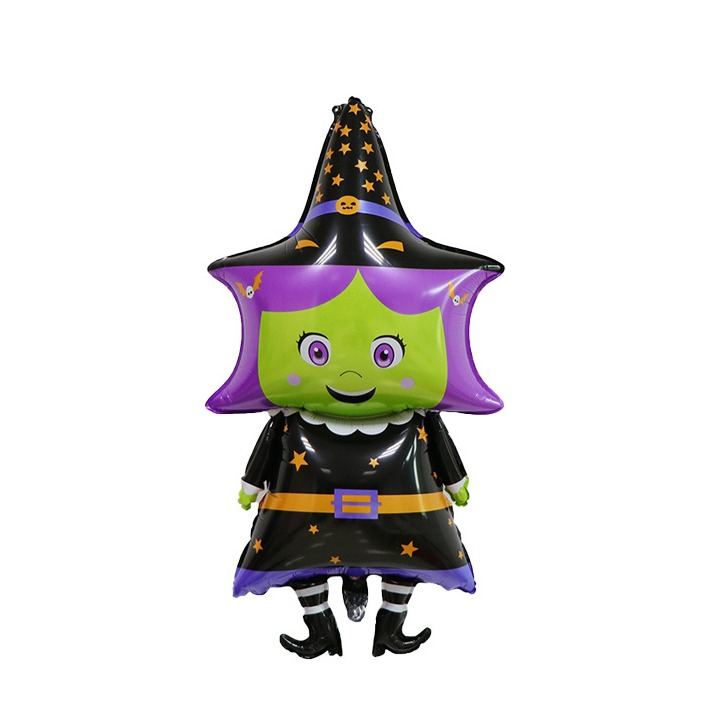 (5er Set) Halloween Party Folien Ballon Grusel Deko Luftballon Motto Party Accessoire - Happy Halloween