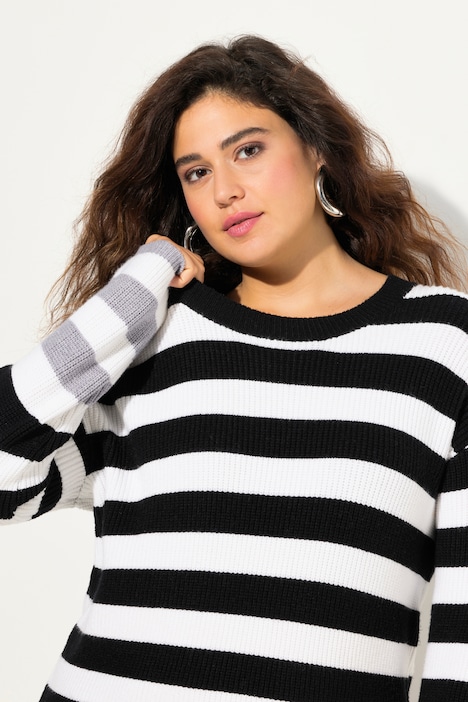 Pullover, Ringel, Rundhals, Langarm
