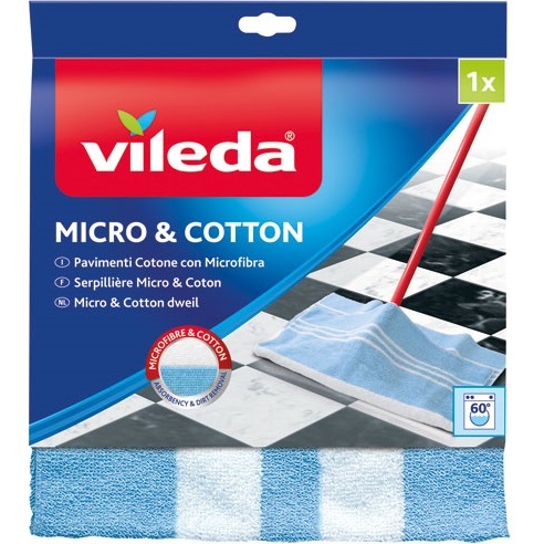 Serpillière Vileda Micro et Cotton 50 x 50 cm