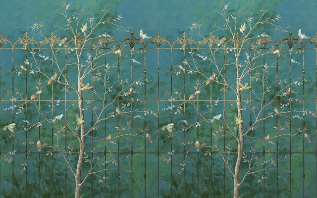 Komar Fototapete »Digitaldruck Vlies -  Birdsong Breeze - Grösse 400 x 250 cm« bedruckt glatt Wohnzimmer, Schlafzimmer