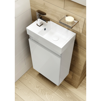 Atlantic Toiletmeubel Imani wit met witte wastafel