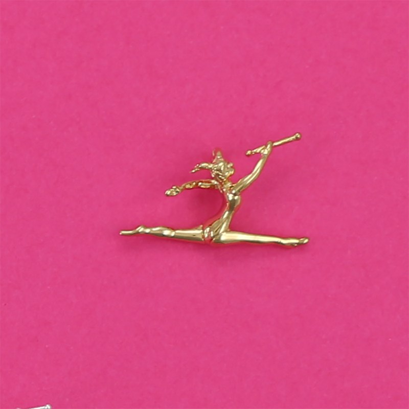 Pendentif twirling bâton saut - Plaqué or