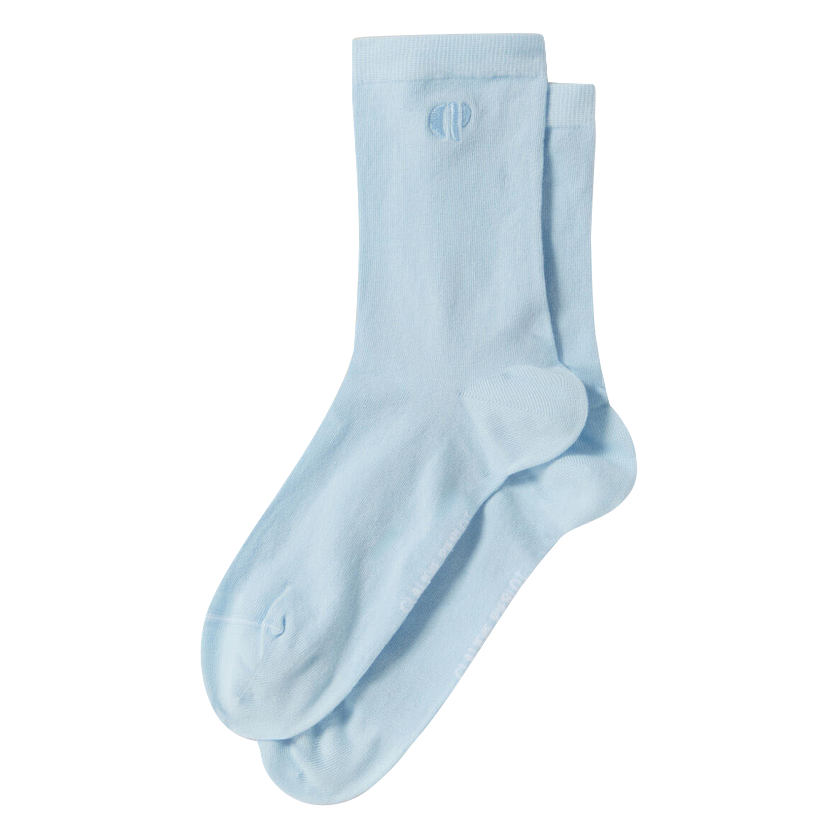 Chaussettes broderie en coton mélangé | Bleu